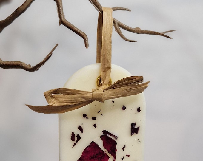 Featured listing image: Soft Luxury Bloom Soy Wax Scented Pendant | Wardrobe Fragrance | Handmade | Natural Room Fragrance | Gift