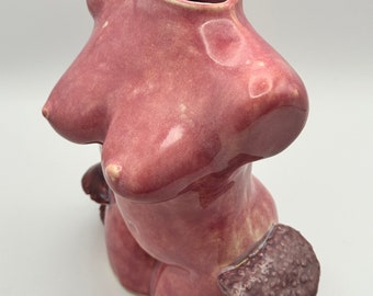 Handmade Ceramic Female Figure Sculpture Vase