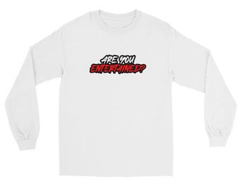 Camisa de manga larga Sponsey "¿Estás entretenido?" (Colores claros)