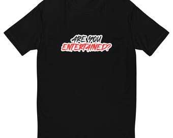 Camiseta de manga corta Sponsey "¿Estás entretenido?" (Colores oscuros)