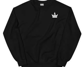 Sudadera con cuello redondo y corona simple de Sponsey (colores oscuros)
