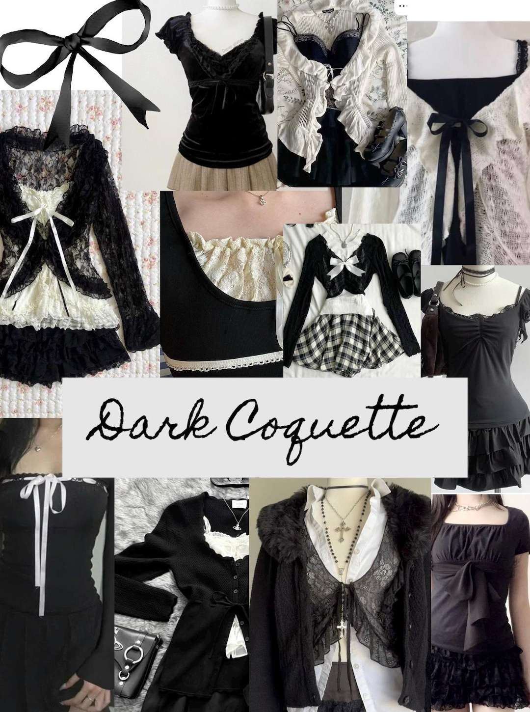 Dark Coquette Core Aesthetic Box Bundle Curated Clothing