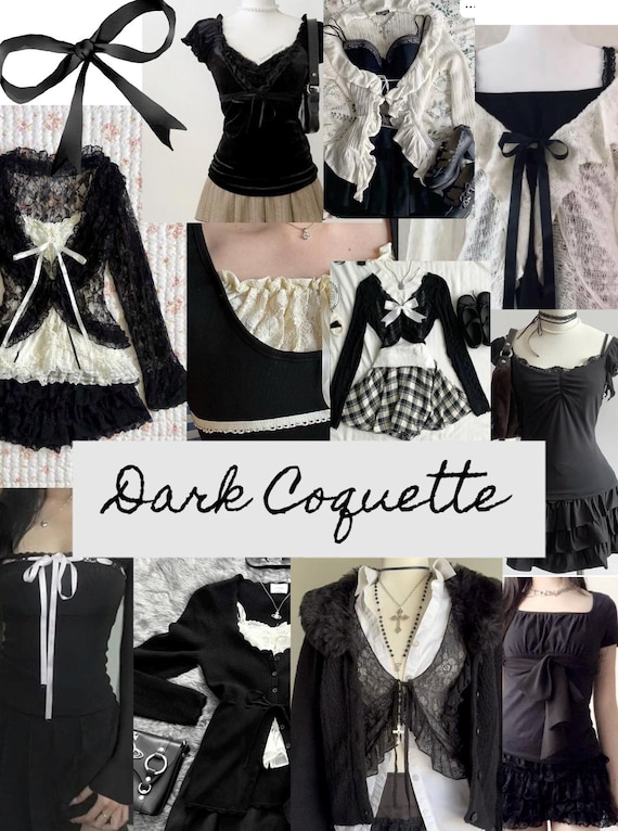 Dark Coquette Core Aesthetic Box Bundle Curated Clothing