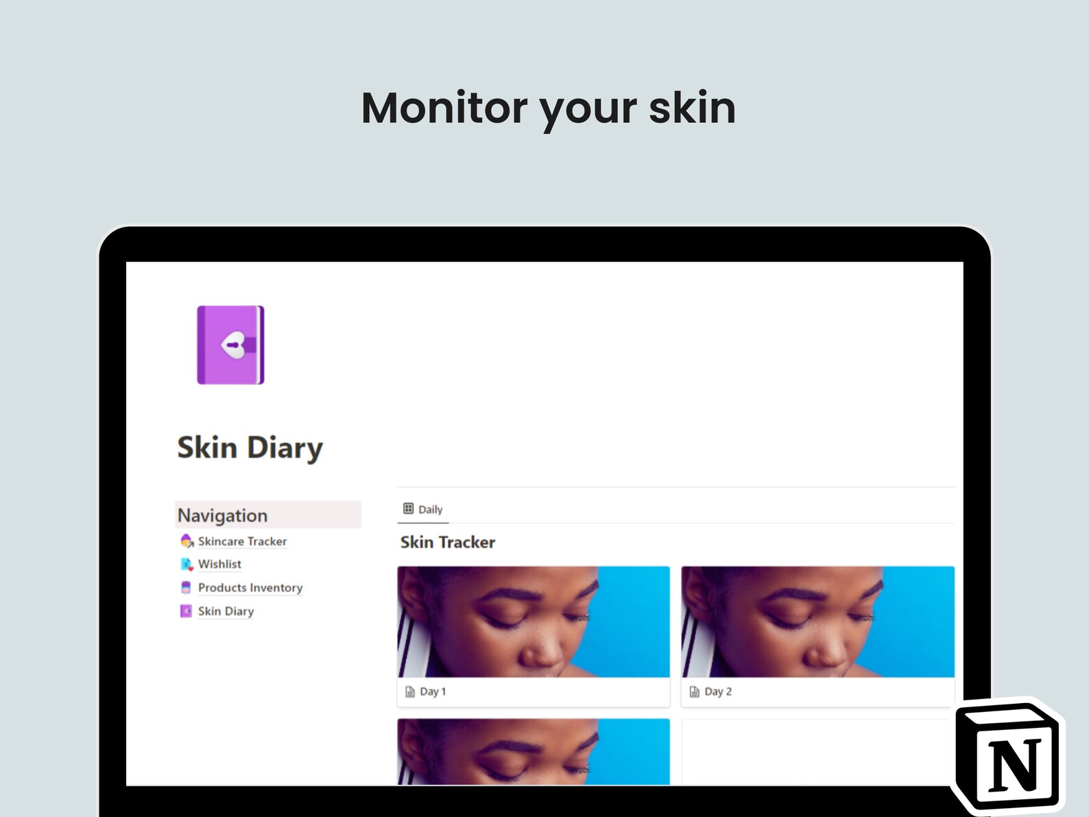 Notion Template Skincare Tracker Notion Skincare Routine Etsy Canada
