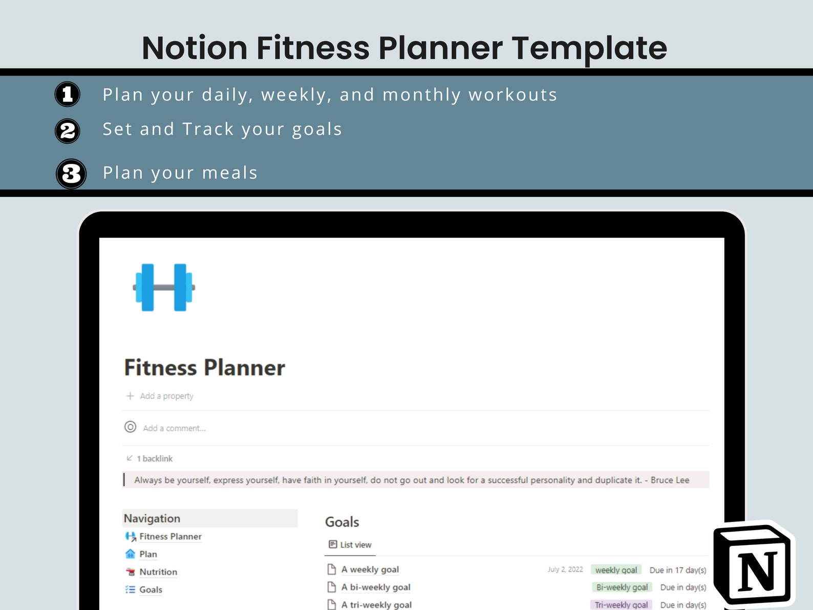 Notion Fitness Planner Template Gym Journal Workout Plan Etsy UK Notion Fitness Planner Template Gym Journal Workout Plan Etsy UK