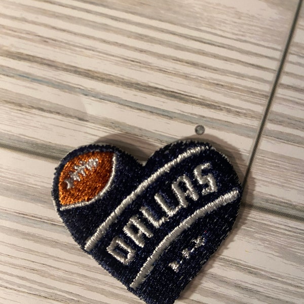 Dallas football heart patch!!