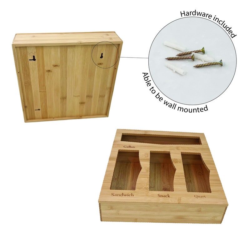 Sandwich Bag Storage Organizer With Wall Mount Capability Etsy