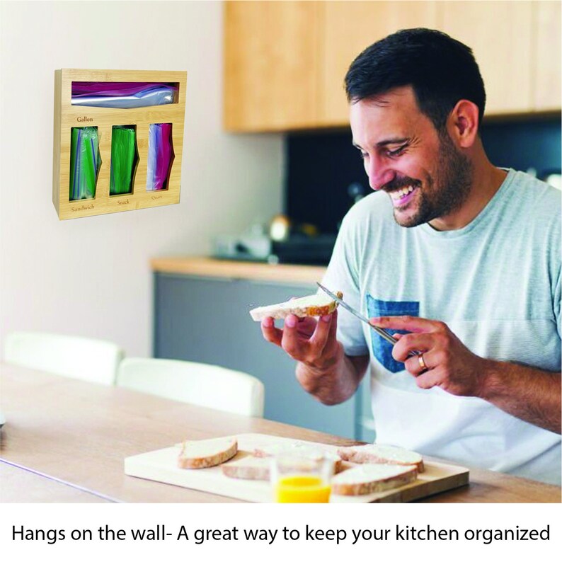 Sandwich Bag Storage Organizer With Wall Mount Capability Etsy