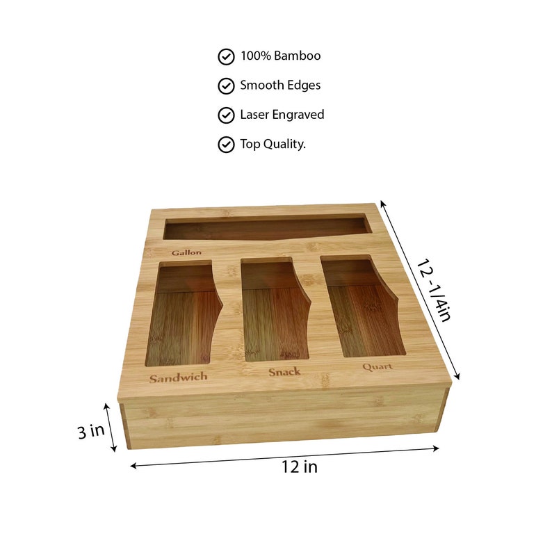 Sandwich Bag Storage Organizer With Wall Mount Capability Etsy