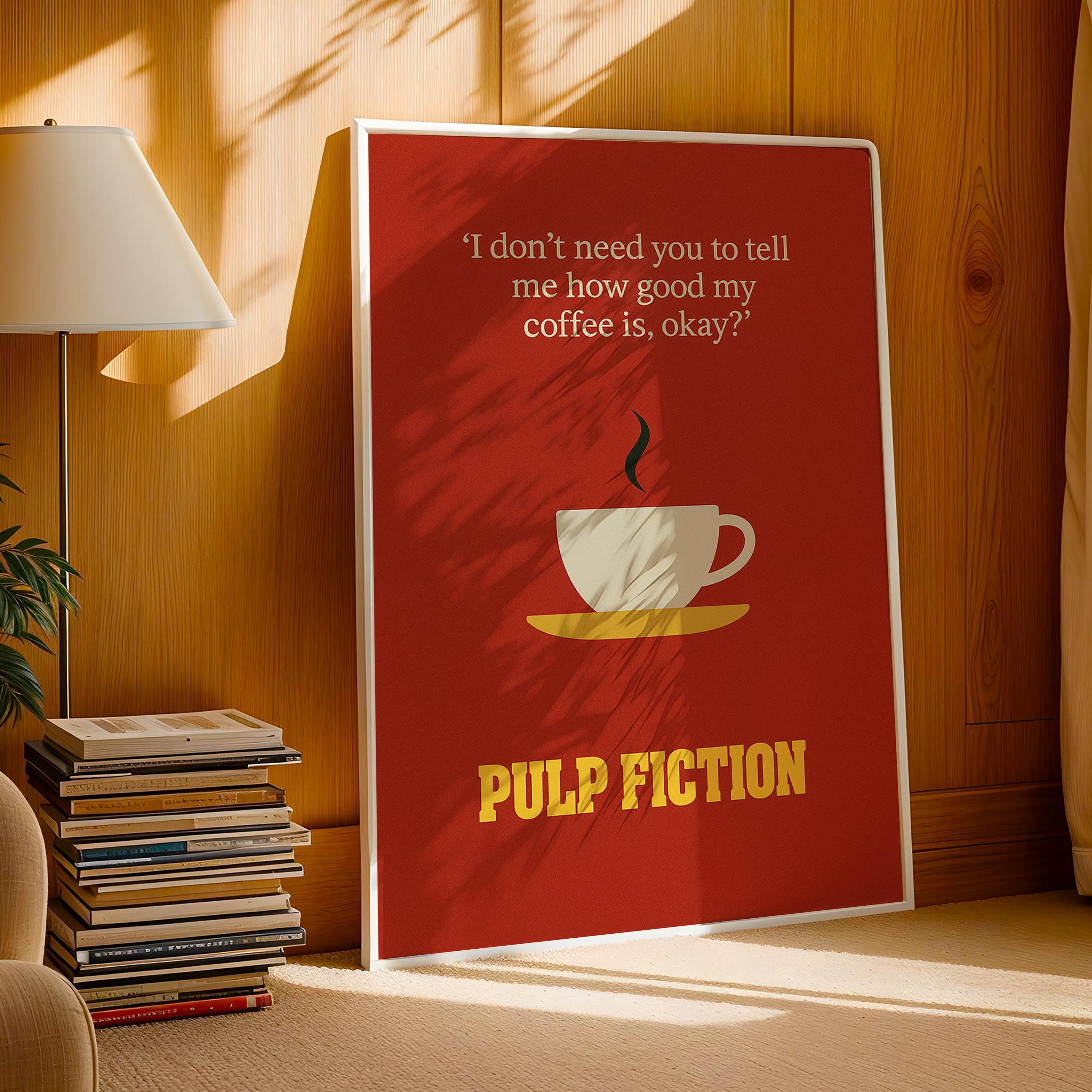 Pulp Fiction Minimalist Movie | Movie Quotes Framed, Unframed 