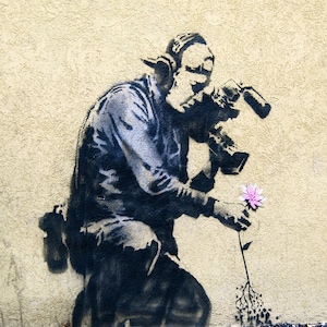 Tapisserie murale Selfie amoureux : décoration street art
