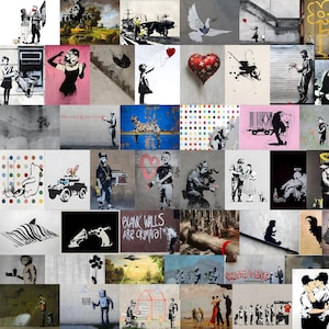 Banksy Street Art – Framed Prints & Canvas Wall Art, Ready to Hang | Iconic Graffiti, Urban Art - 1 of 3