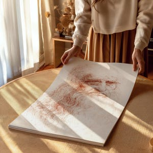 Leonardo da Vinci – "Self-Portrait" (c. 1512) | Famous Drawing Reproduction | Fine Art Print or Canvas | Framed & Unframed