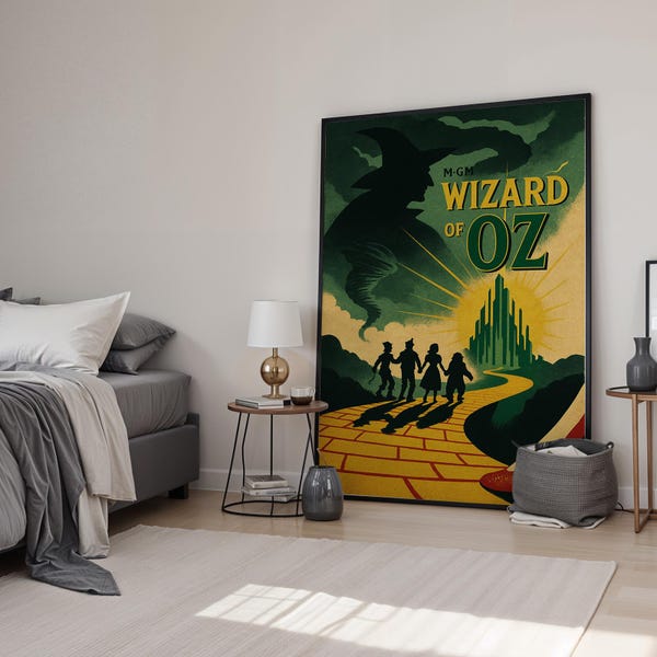 The Wizard of Oz (1939) Minimalist Art Movie Poster | Available Framed, Unframed & Ready-to-Hang Canvas 03
