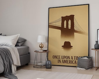 Once Upon a Time in America Minimalist Art Movie Poster | Available Framed, Unframed & Ready-to-Hang Canvas