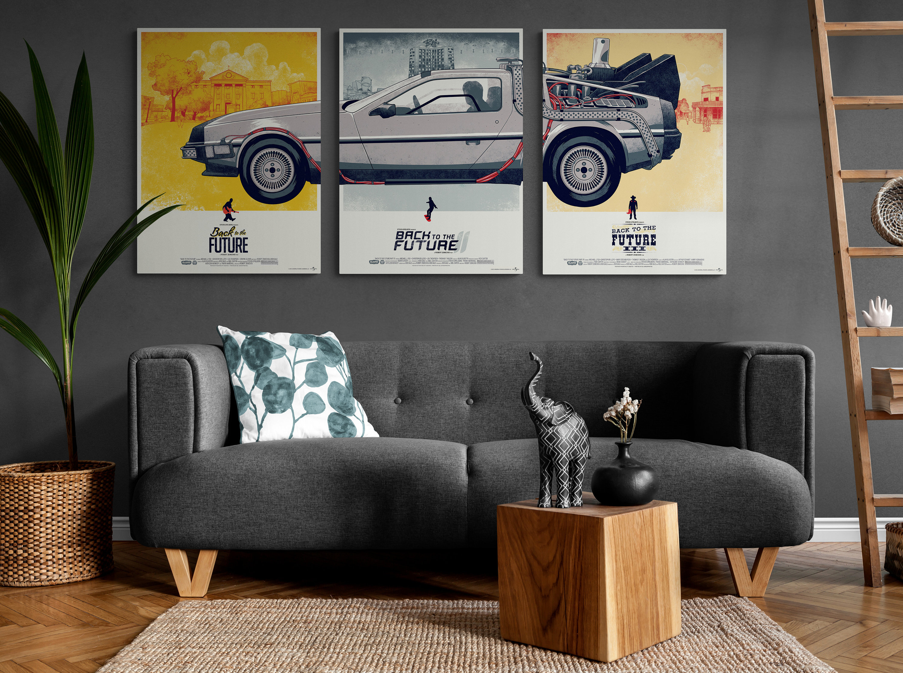Back to the Future Wall Decor Canvas Art Available Set of 3 or Each