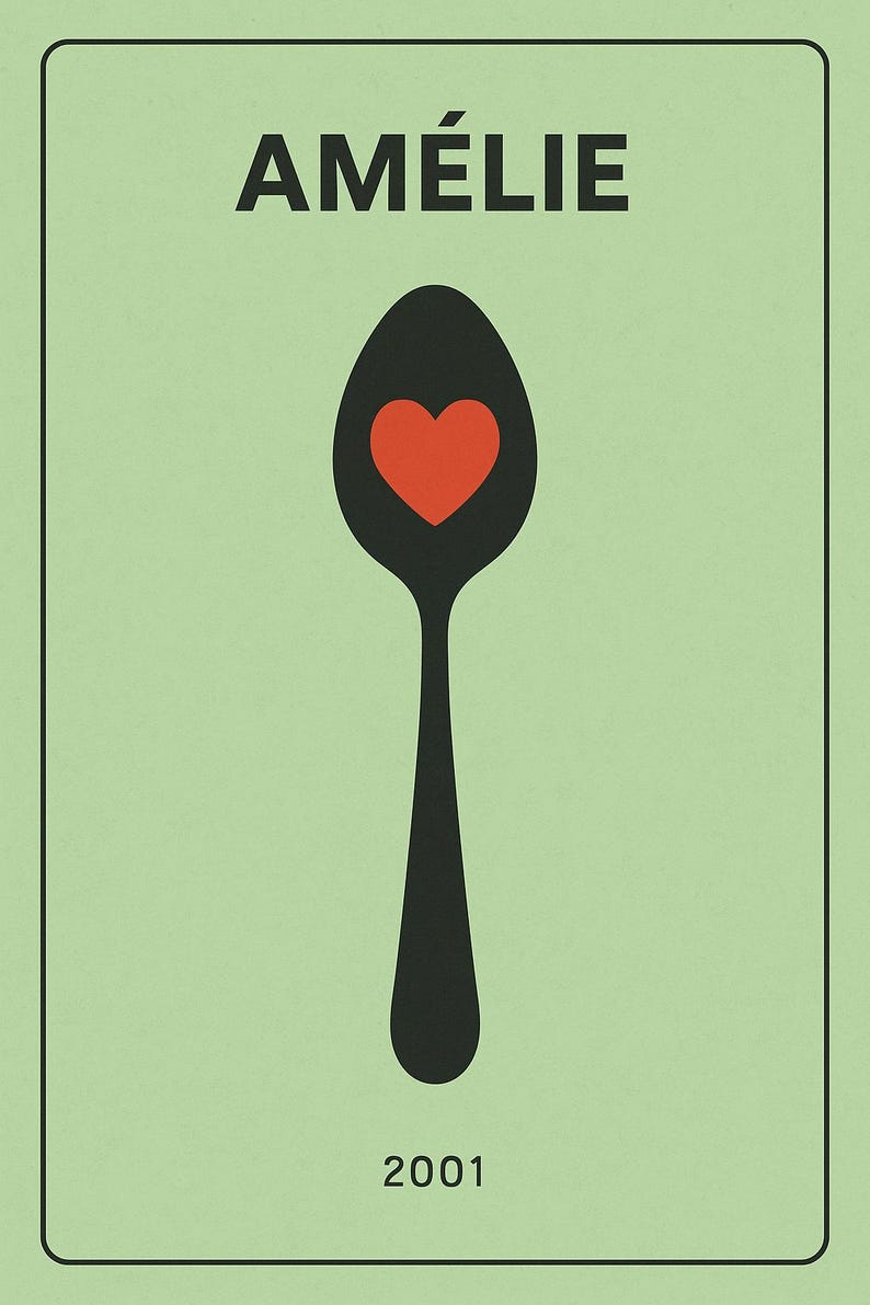 Amelie Póster De Película De Papel Kraft Vintage, Decoración De Pared