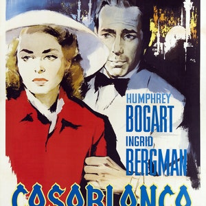 Casablanca 1942 Retro Poster beschikbaar Vele maten, INGELIJST of UNFRAMED Beschikbaar