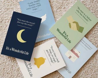 It's a Wonderful Life Minimalist Movie | Movie Quotes Framed , Unframed Prints / Canvas | Single or Set