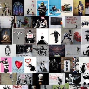 Banksy Street Art – Framed Prints & Canvas Wall Art, Ready to Hang | Iconic Graffiti, Urban Art - 2 of 3