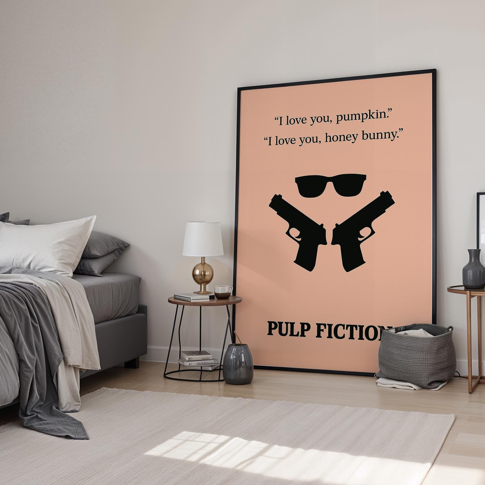 Pulp Fiction Minimalist Movie | Movie Quotes Framed, Unframed 