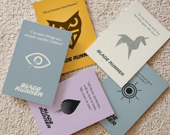 Blade Runner 1982 Minimalist Movie | Movie Quotes Framed , Unframed Prints / Canvas | Single or Set