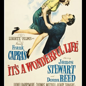 It&#39;s a Wonderful Life 1946 Retro Movie Poster Available in Many Sizes, FRAMED or UNFRAMED Available