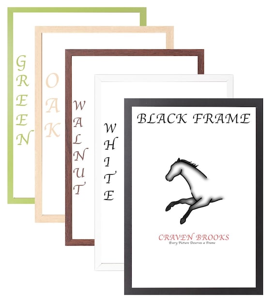 Maxi 24x36 A1 A2 A3 A4 A5 A6 Photo Frames - Black White Walnut Oak Green Poster Picture Frames Wall Art Home Décor Gift Frame with Box