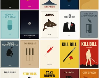 Minimal Art Movie Posters | Classic Film Art Prints | Timeless Cinema Designs in Multiple Sizes