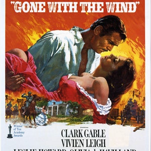 E o Vento Levou Pôster retrô do filme de 1939 disponível em vários tamanhos, emoldurado ou sem moldura disponível
