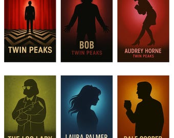 Minimal Twin Peaks Poster | Stylish Mystery Series Art Print, Multiple Sizes