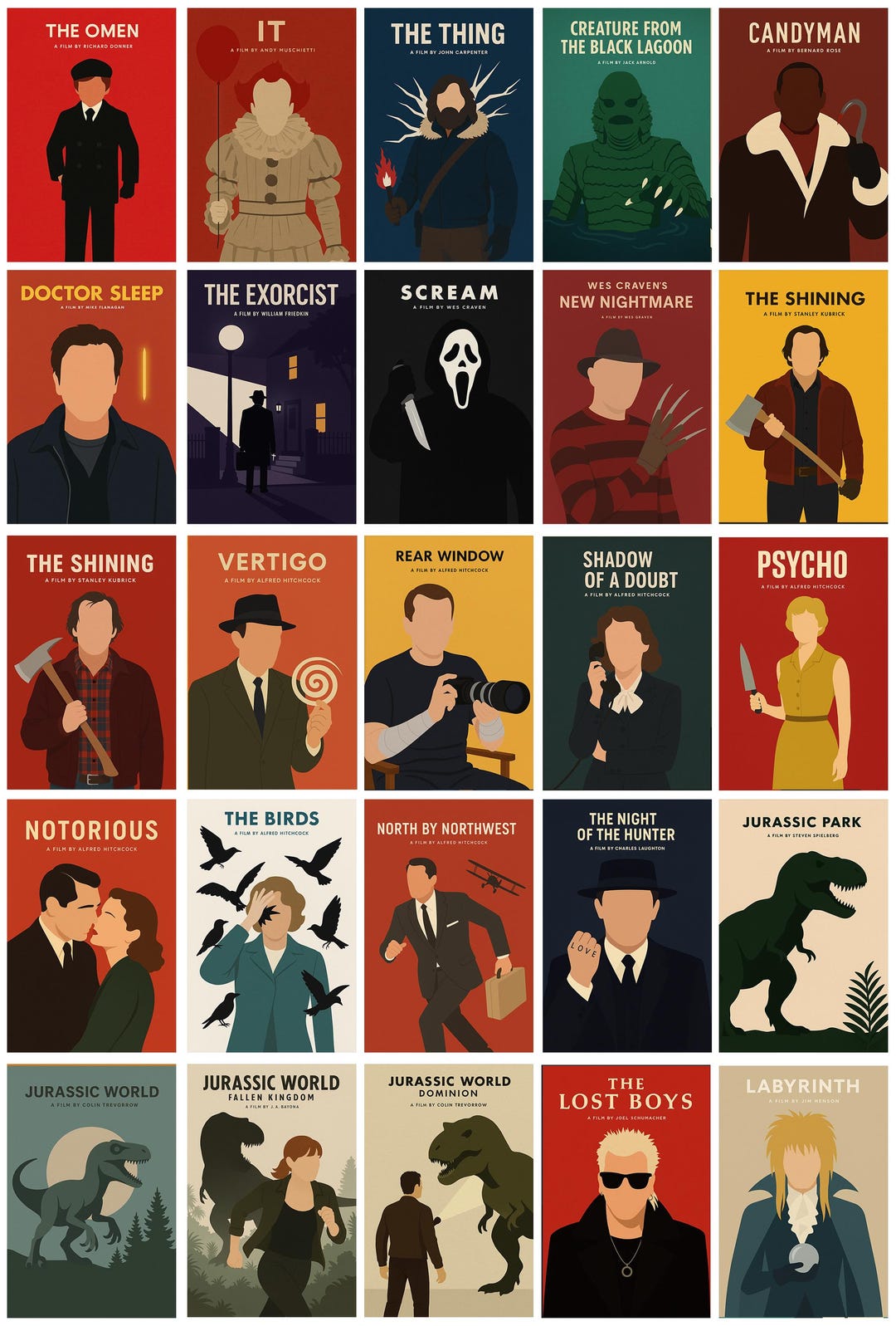 Faceless Portrait Cult Movie Posters | Classic Horror Film Art Prints ...