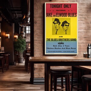 The Blues Brothers 1980 Retro Movie &quot; Canvas Art Decor &quot; Available in Many Sizes