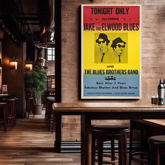 The Blues Brothers 1980 Retro Movie " Canvas Art Decor " Available in Many Sizes