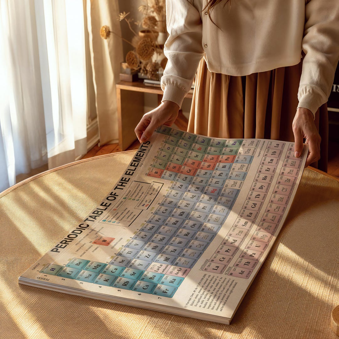 Vintage Style Periodic Table of Elements Poster Print - Etsy