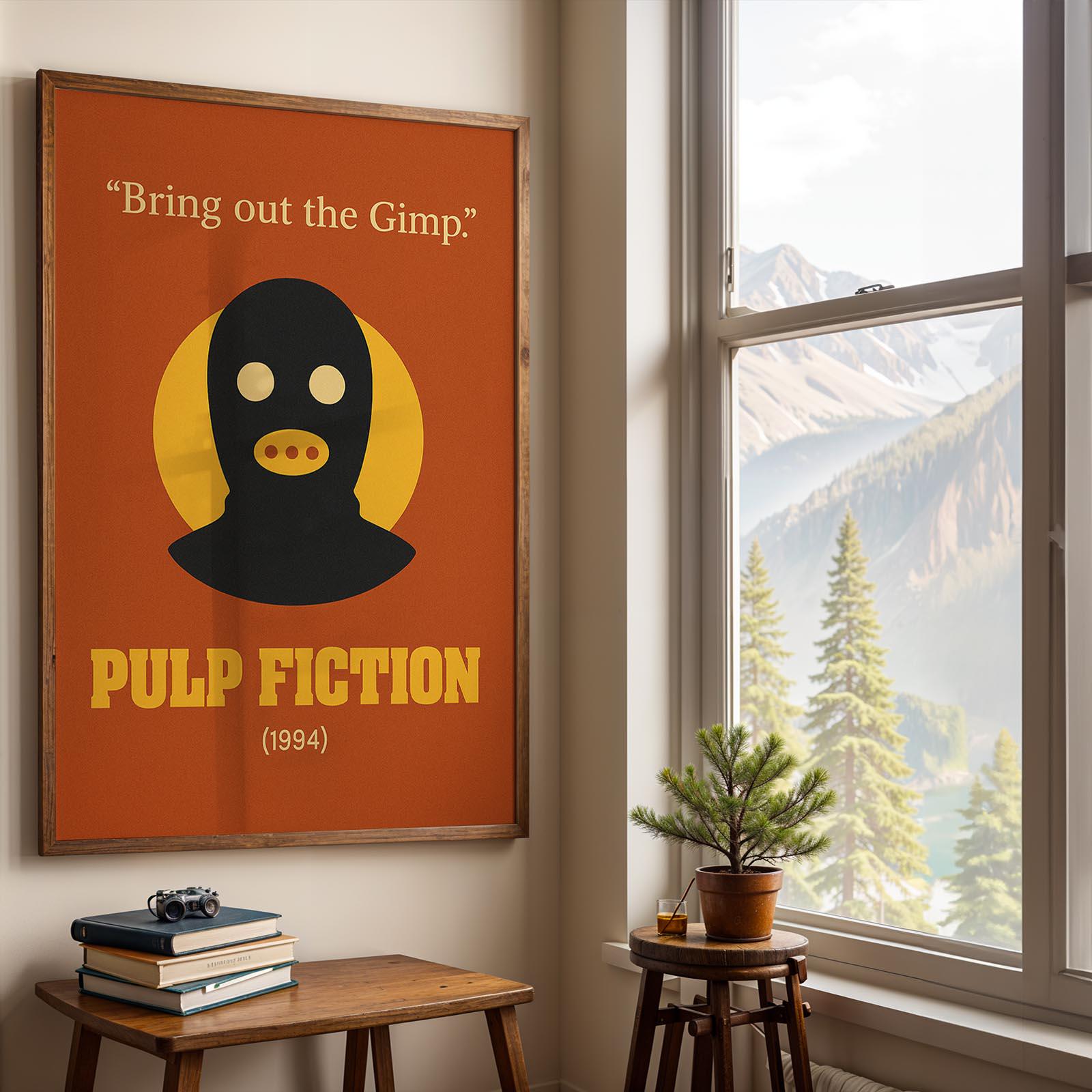 Pulp Fiction Minimalist Movie | Movie Quotes Framed, Unframed 