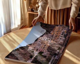 European Coastal Town Canvas Art: Seaside Italy Landscape, Ready to Hang