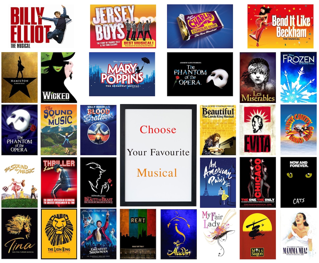 Broadway Musical Poster: Classic Theatre Wall Art - Etsy