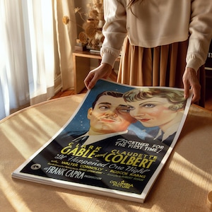 It Happened One Night 1934 Retro Movie Poster Available Many Sizes, FRAMED or UNFRAMED Available