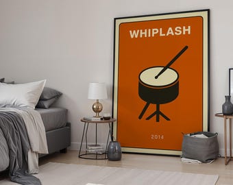 Whiplash Minimalist Movie Poster | Available Framed, Unframed & Ready-to-Hang Canvas