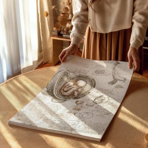 Leonardo da Vinci – &quot;Studies of the Foetus in the Womb&quot; | Anatomical Drawing Print or Canvas | Framed & Unframed | Multiple Sizes