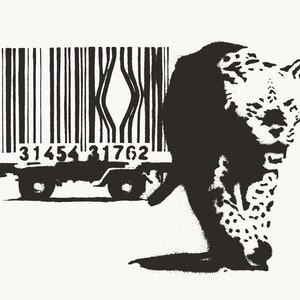 Banksy Leopard Barcode Art Poster Print Available in Many Sizes, FRAMED or UNFRAMED Available image 1