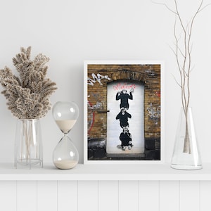 Banksy Monkey Art | Poster Print | Canvas | Framed Print | Wall Art, Banksy Art in  in Various Sizes