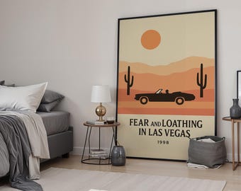 Fear and Loathing in Las Vegas Minimalist Movie Poster | Available Framed, Unframed & Ready-to-Hang Canvas