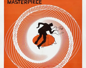 Vertigo 1958 Alfred Hitchcock Retro Movie Poster