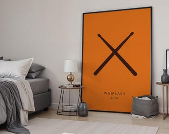 Whiplash Minimalist Movie Poster | Available Framed, Unframed & Ready-to-Hang Canvas 02