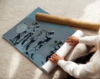 Banksy Band Musicians Wall Art Print: Canvas or Framed
