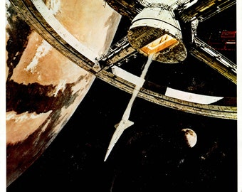 2001: A Space Odyssey Movie Poster - Framed Canvas Wall Art