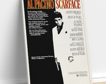 Scarface 1983 Cult Movie  " Canvas Art Decor " Available in Many Sizes
