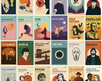 Pósters de películas minimalistas / Láminas de películas clásicas / Enmarcadas o sin marco